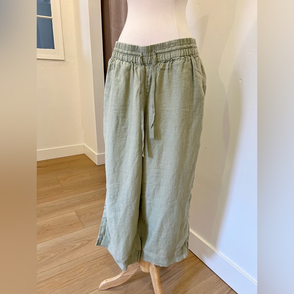 J. Crew Sage Green Linen Pants